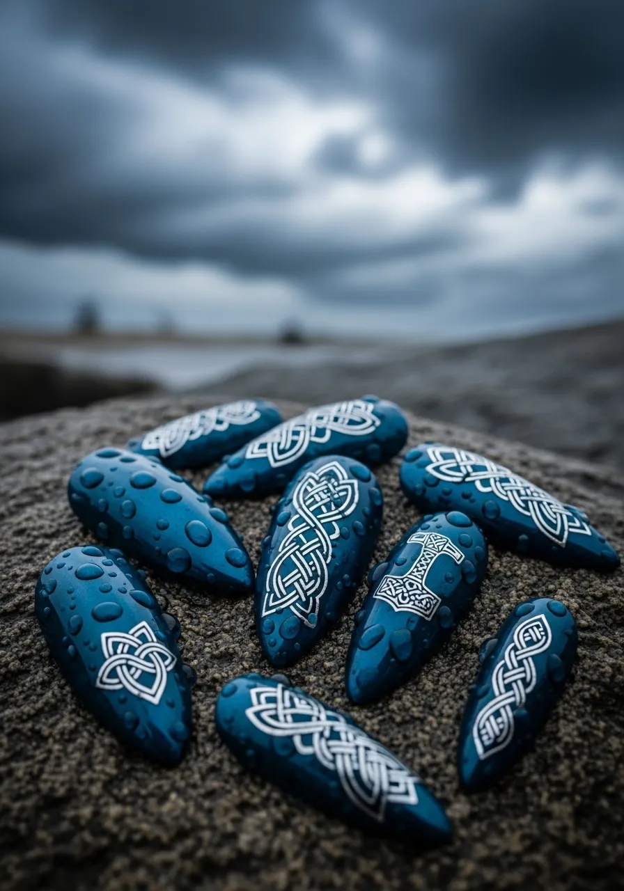 Storm Blue Viking Nails