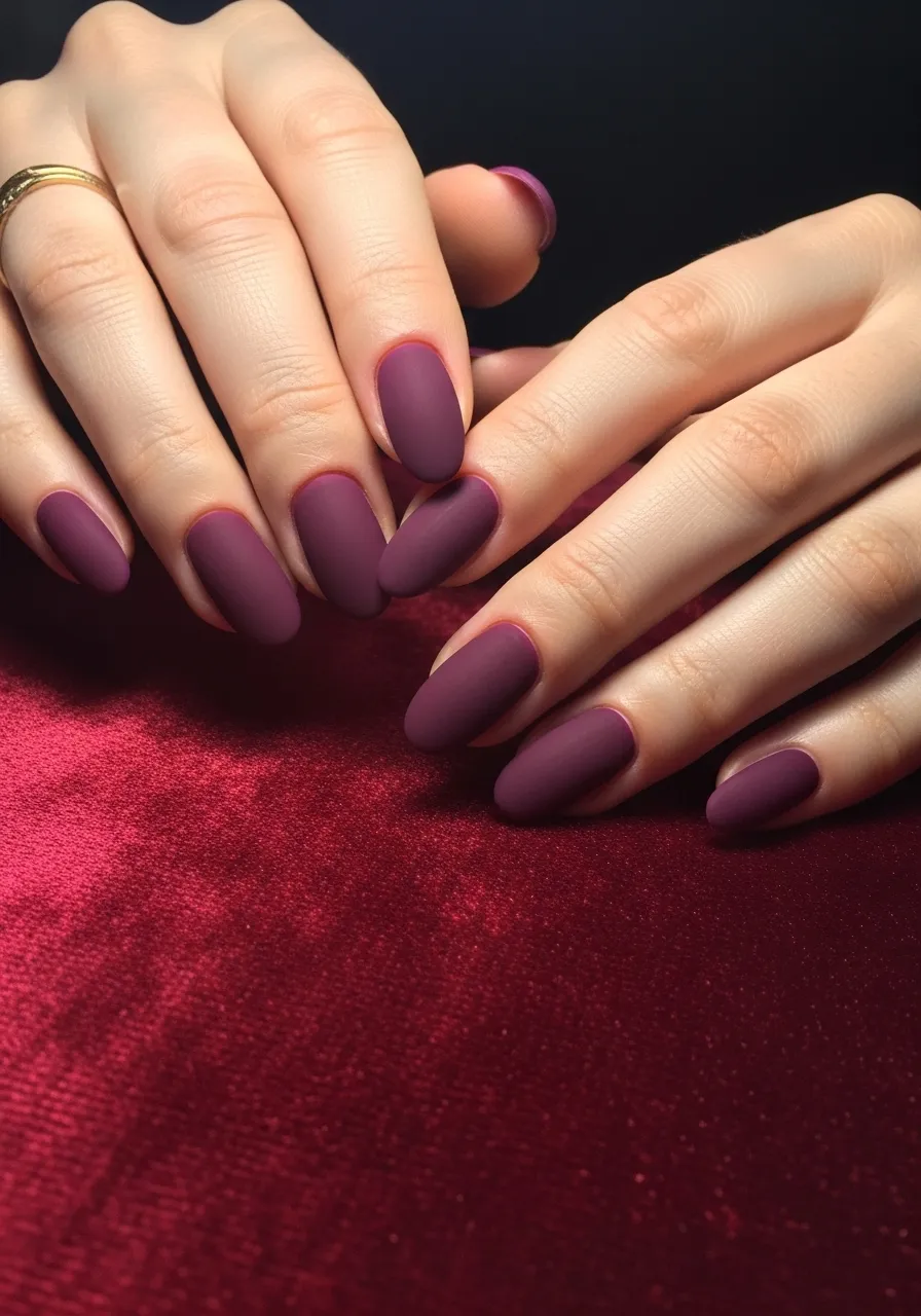 Plum Purple Winter Nails