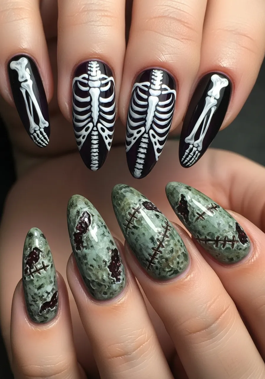 Skeleton Mixed Zombie Nails
