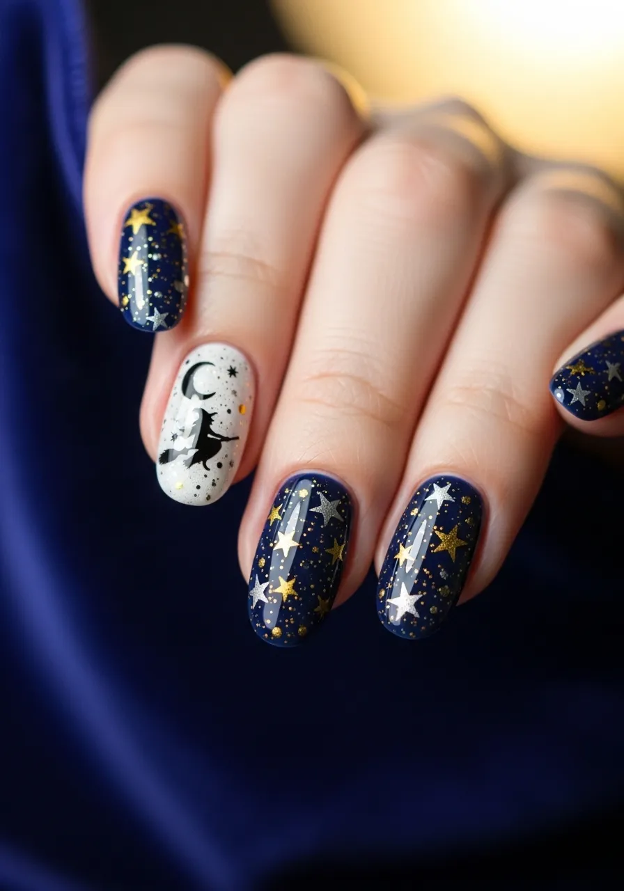 Starry Night Witchcraft Nails