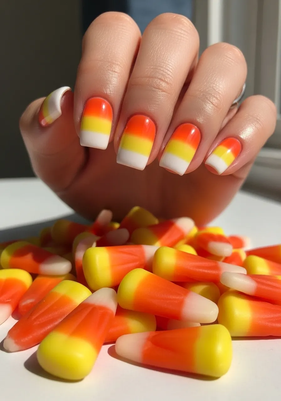 Candy Corn Ombré Nails