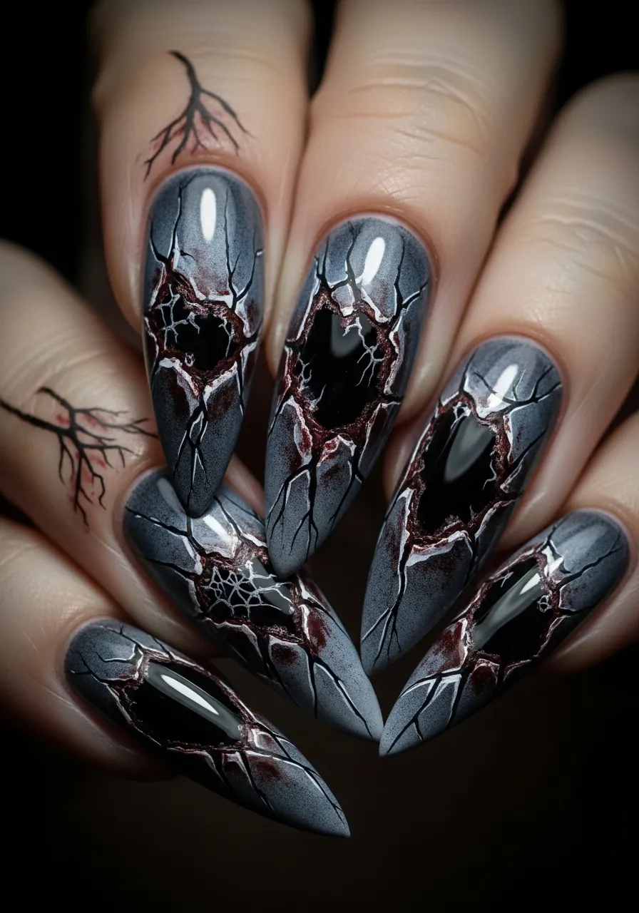 Broken Nail Horror Effect