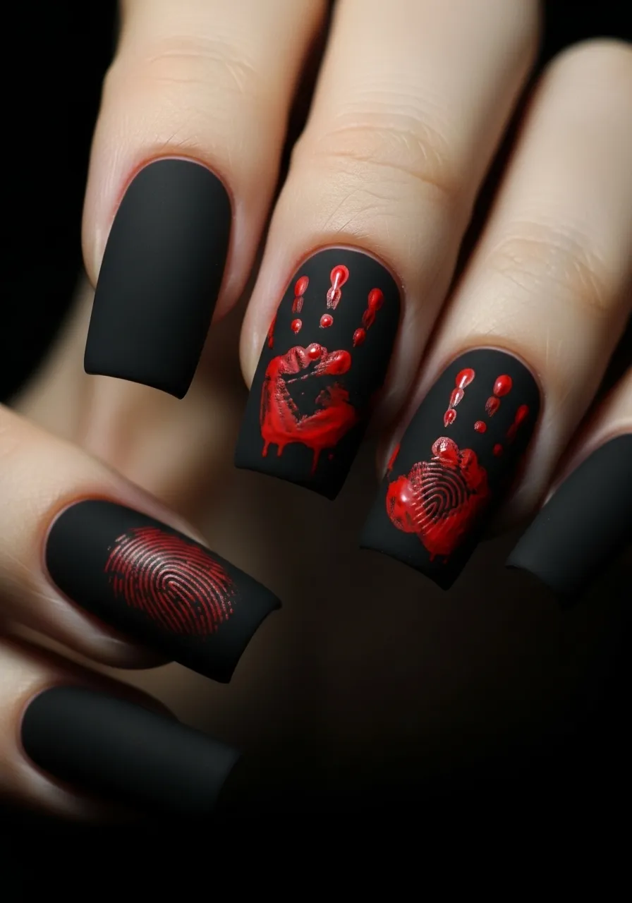Bloody Handprint Nails