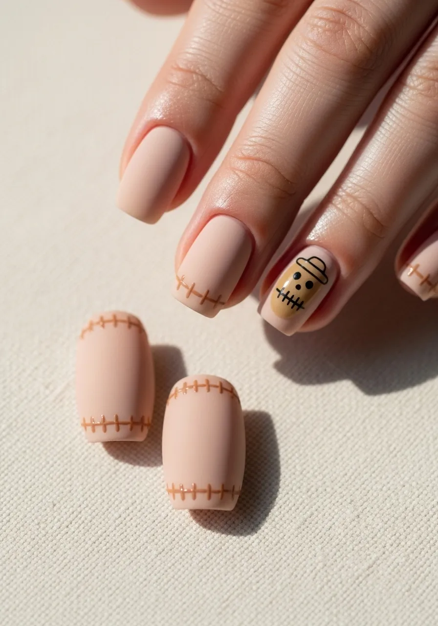 Subtle Nude Scarecrow Nails for the Workplace