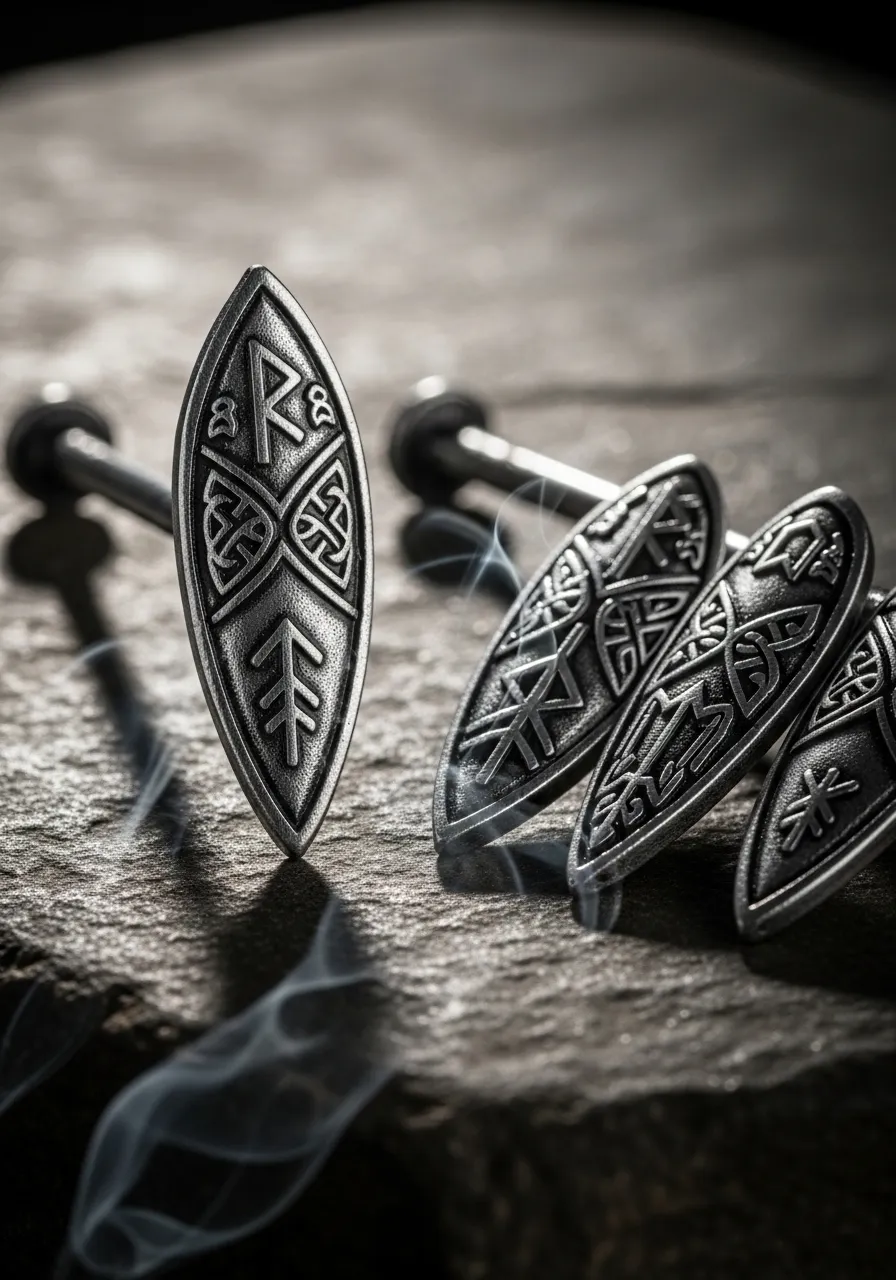 Dark Steel Grey Viking Nail Ideas