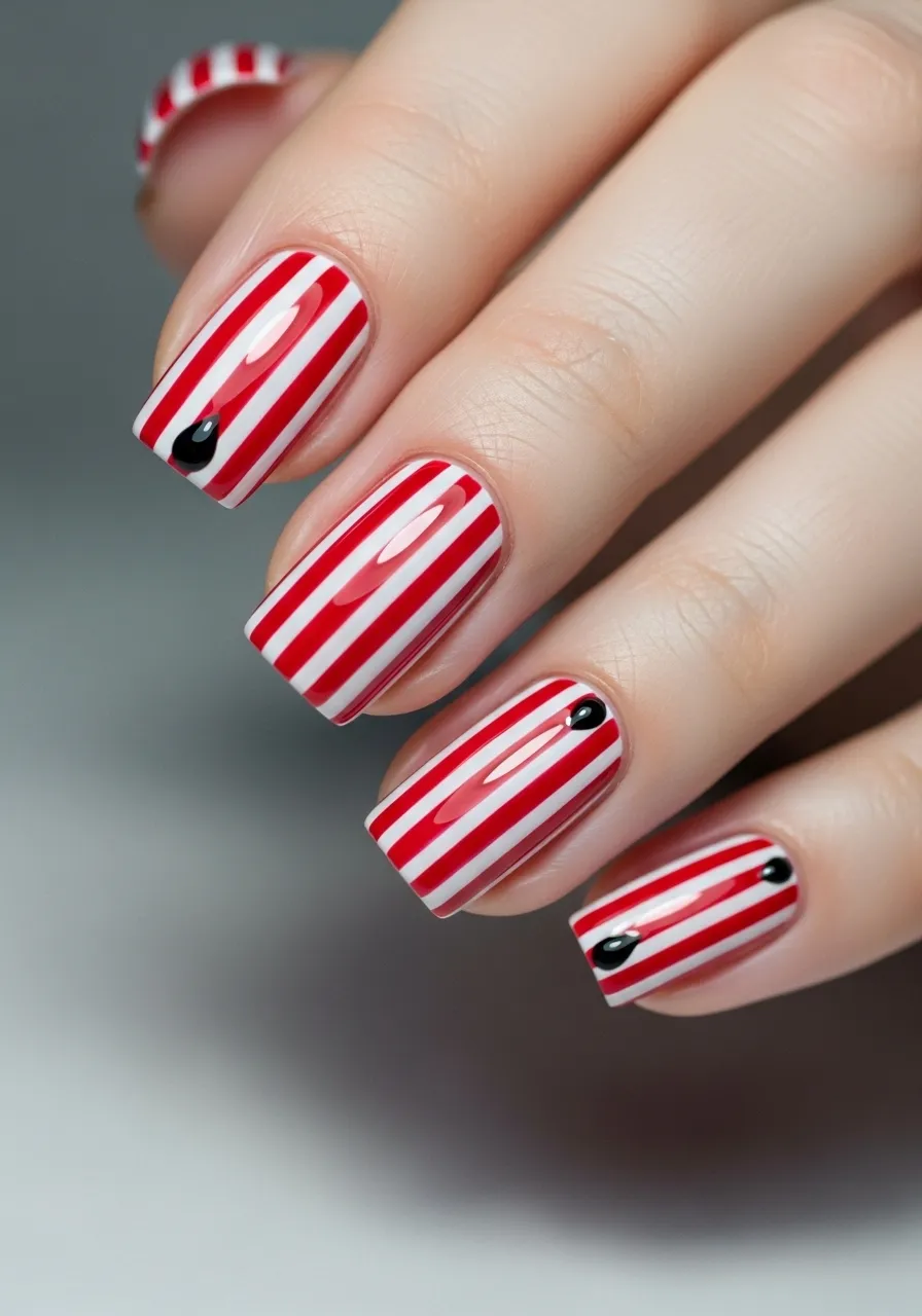 Classic Red and White Clown Stripes
