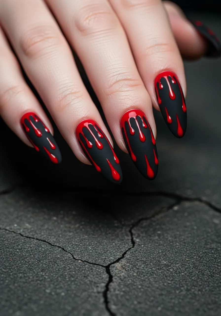 Classic Matte Black with Blood Drip Tips