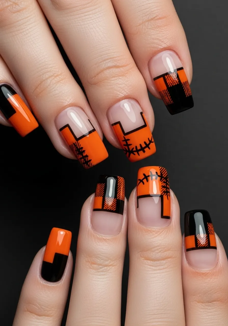 Negative Space Scarecrow Nails