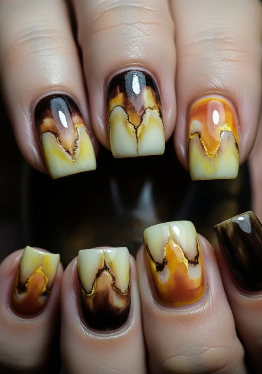 Rotten Tooth Inspiration Nails