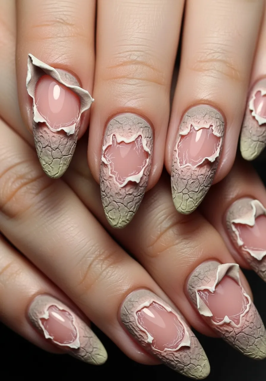 Half Skin Peel Nails