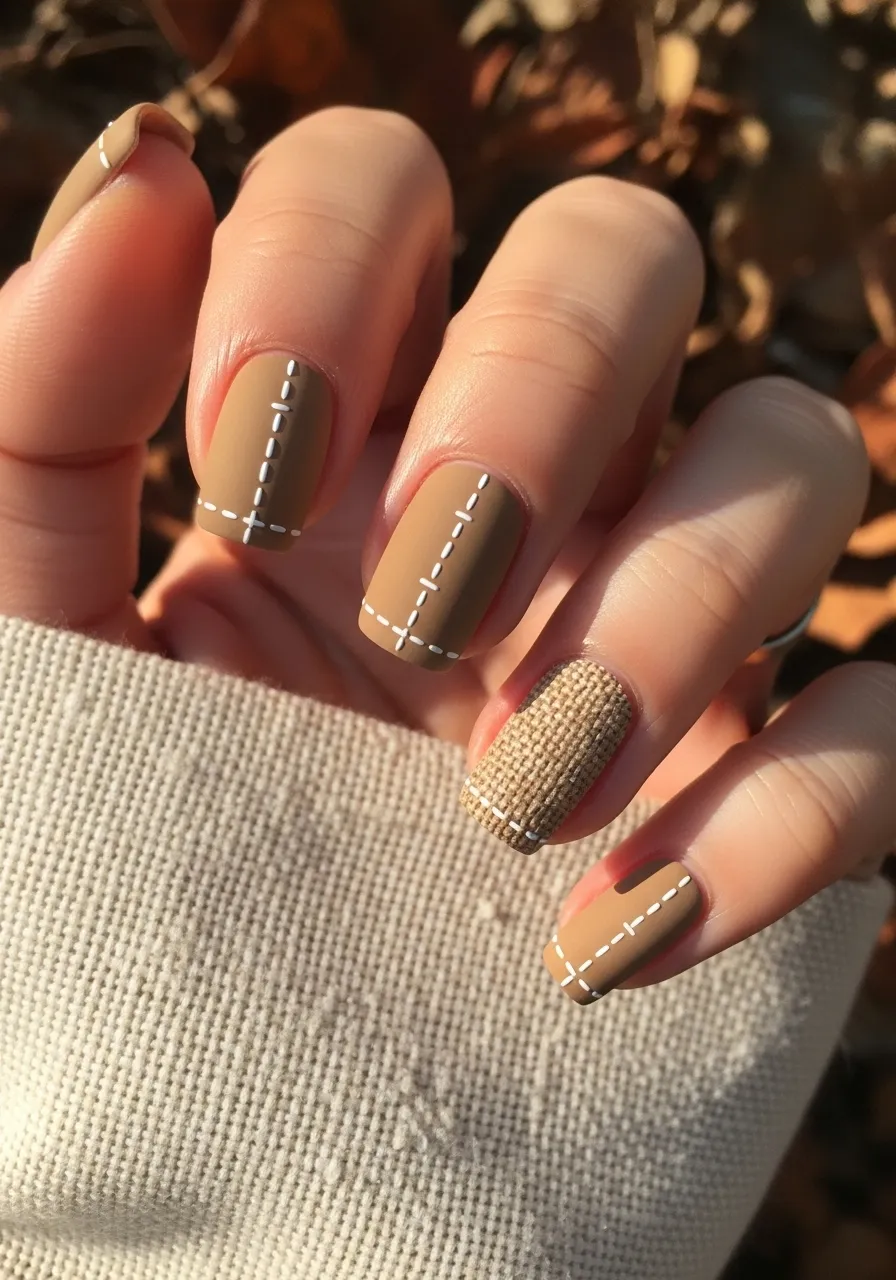 Stitched Seam Detail Nails