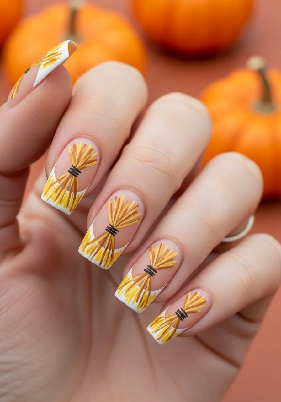 Straw Tip French Nails