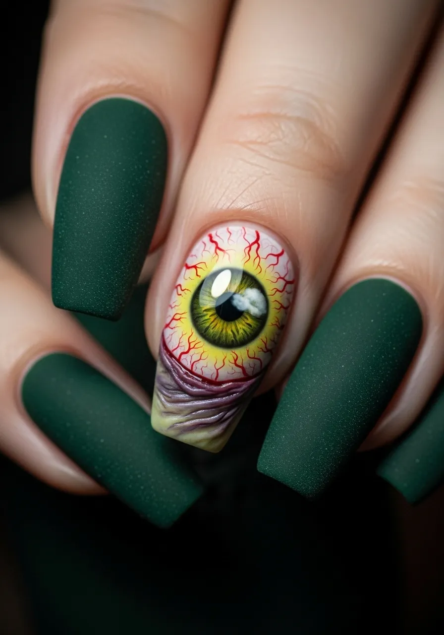 Zombie Eye Accent Nail