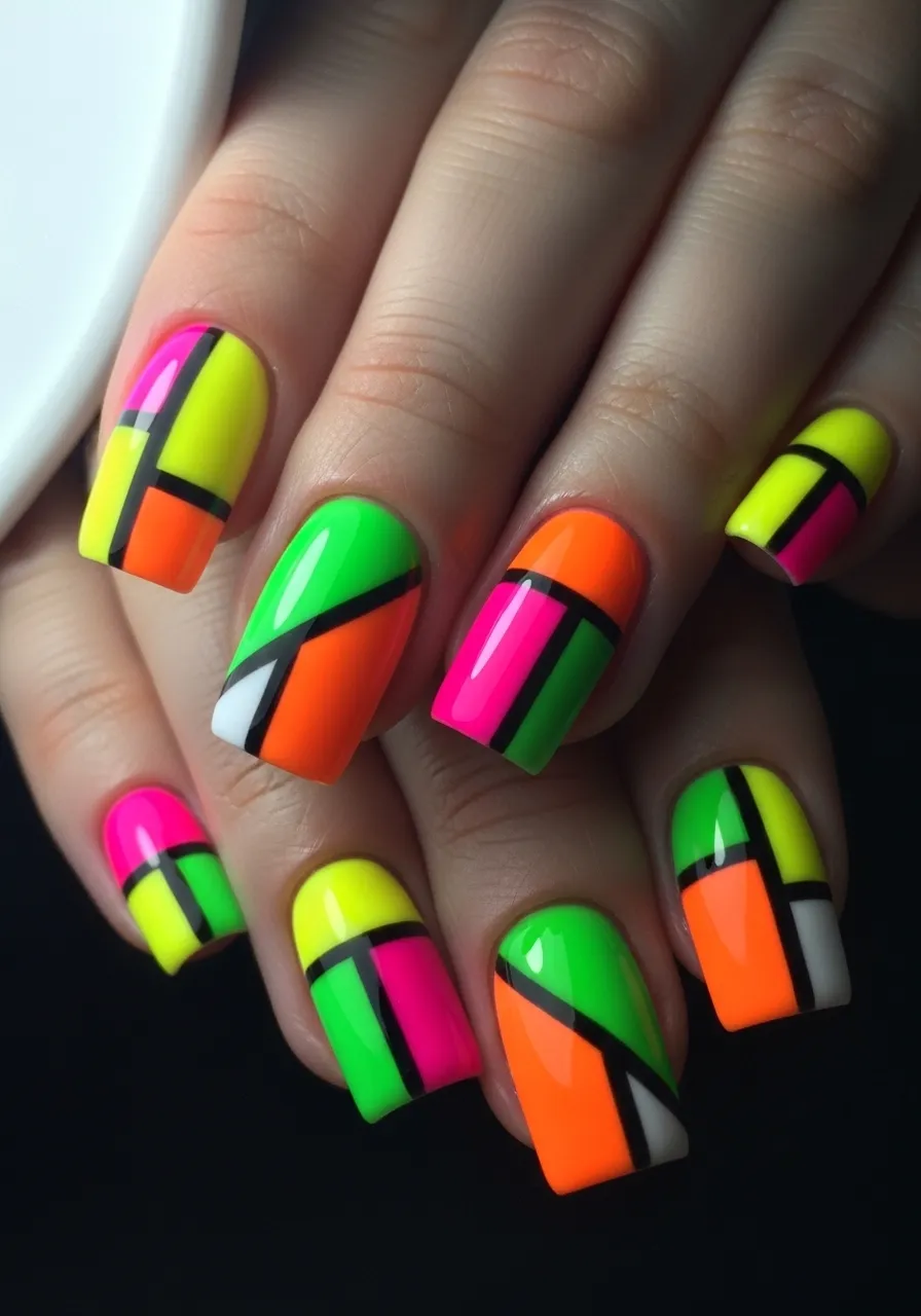 Neon Carnival Color Blocking