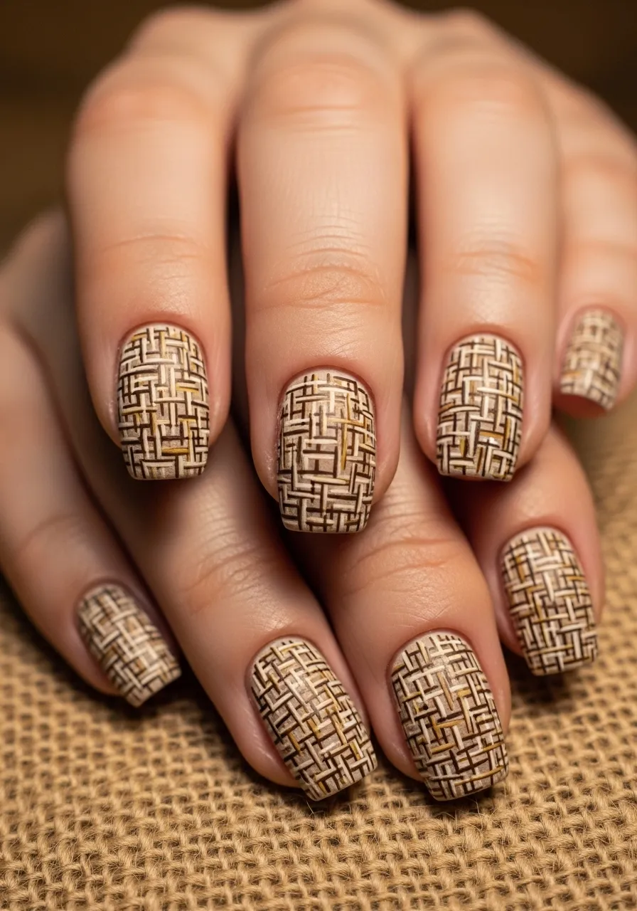 Burlap Texture Nails
