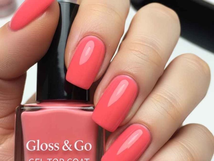 Regular Nail Polish with Gel Top Coat