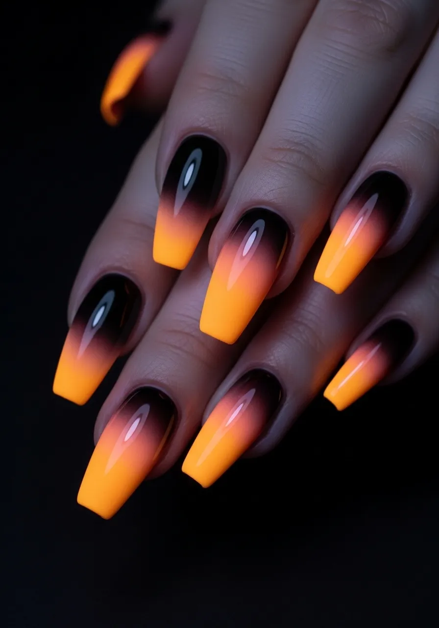 Neon Orange and Black Gradient