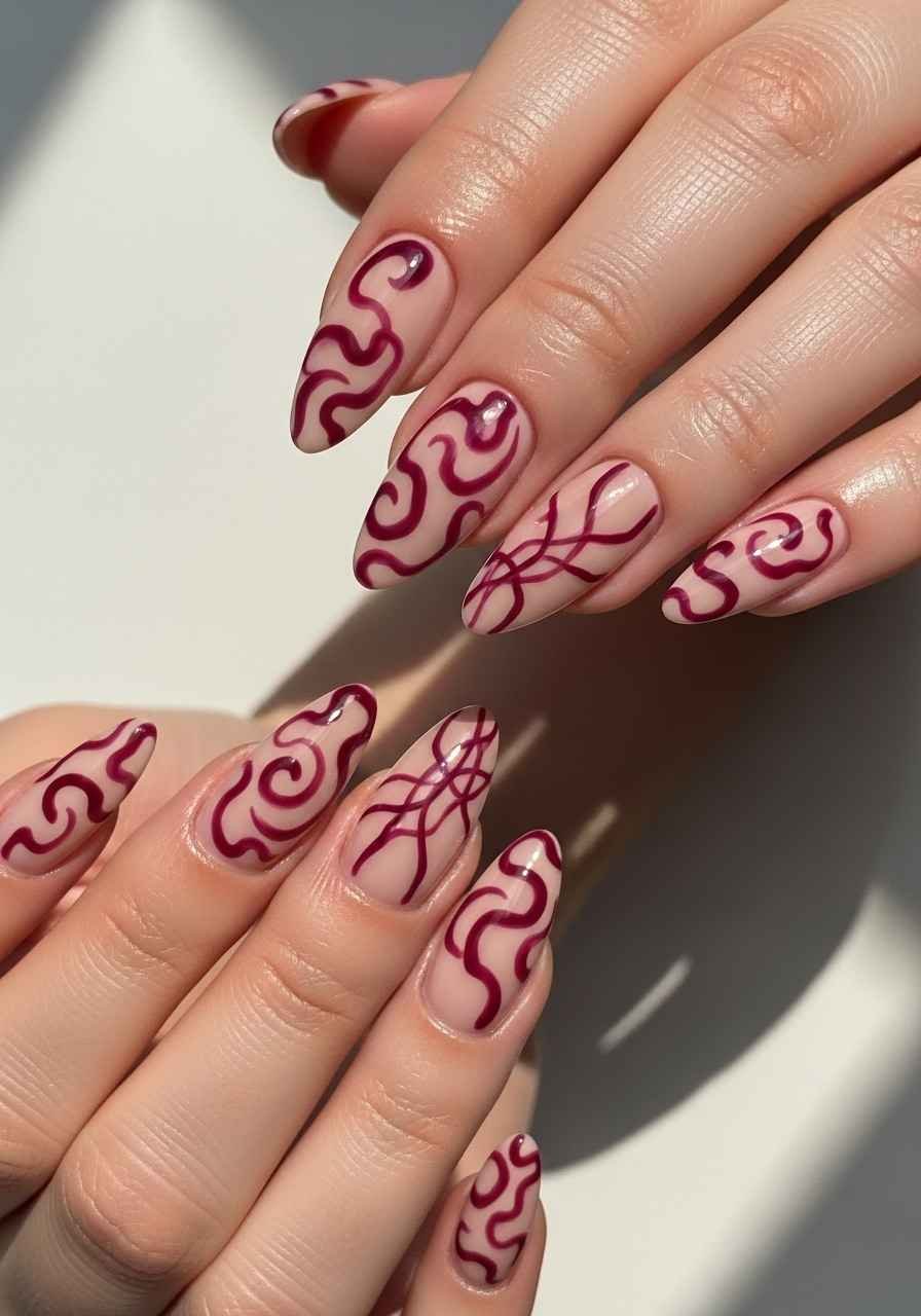 Swirl Nail Art