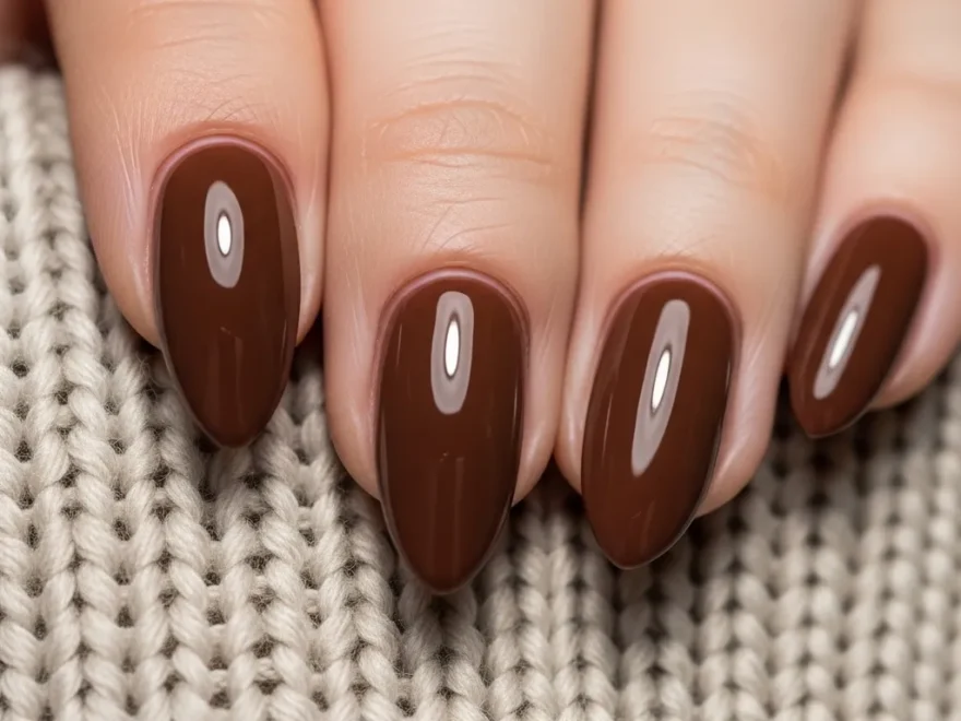 Chocolate Brown Nail Ideas