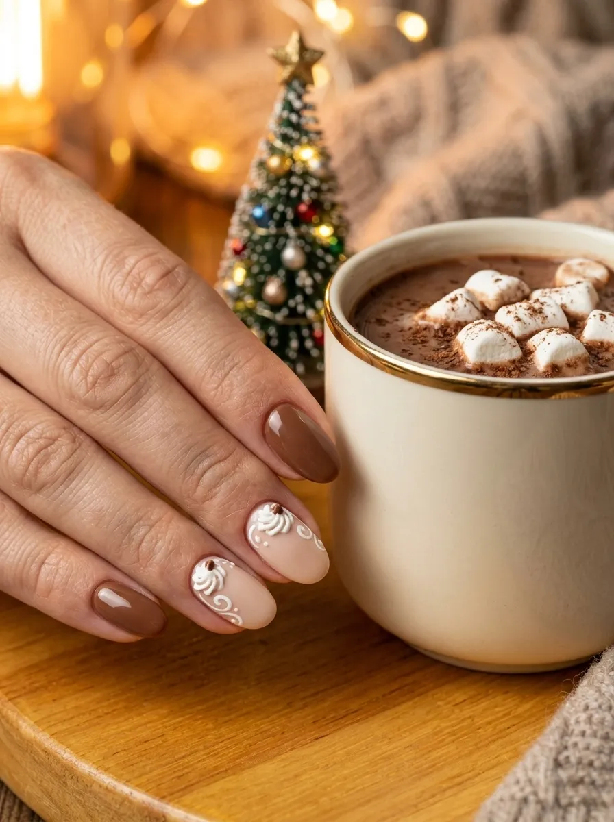 Hot Cocoa Brown Nails