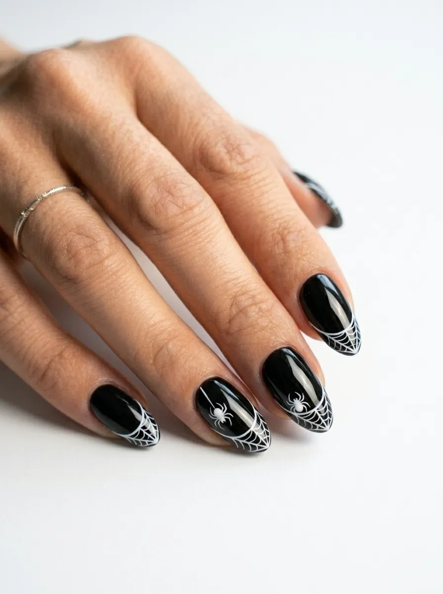 Spiderweb Tip Nails