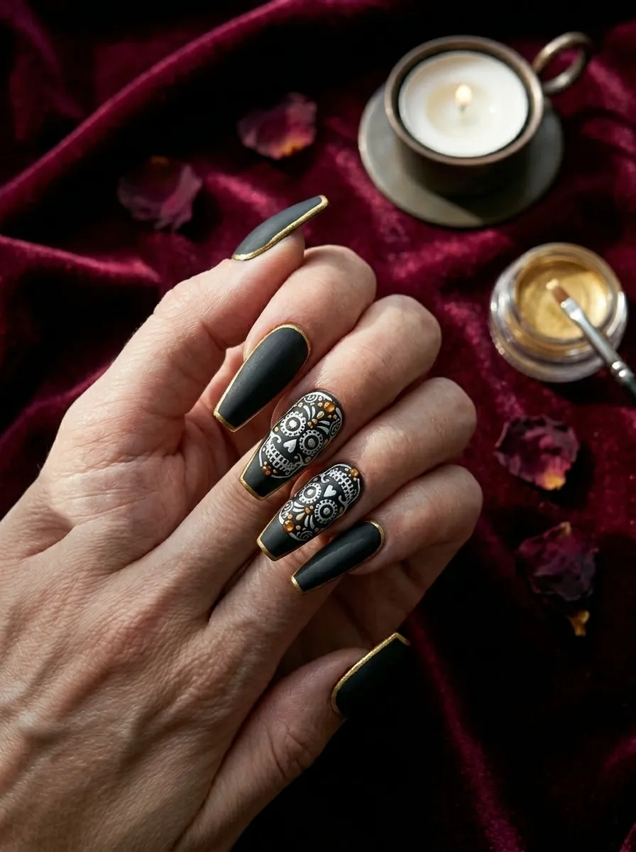Coffin Shaped Skull Nails