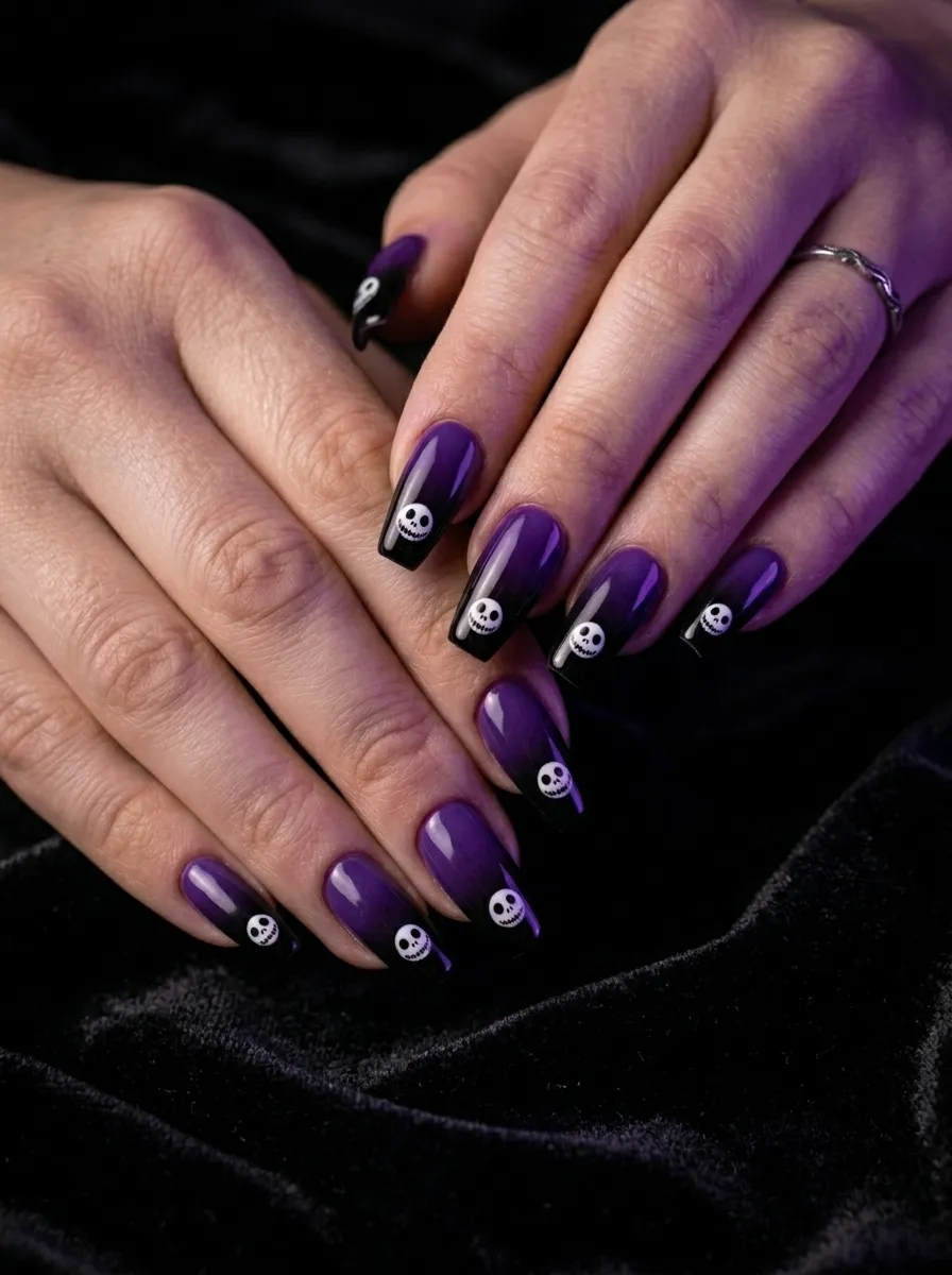 Purple and Black Halloween Gradient
