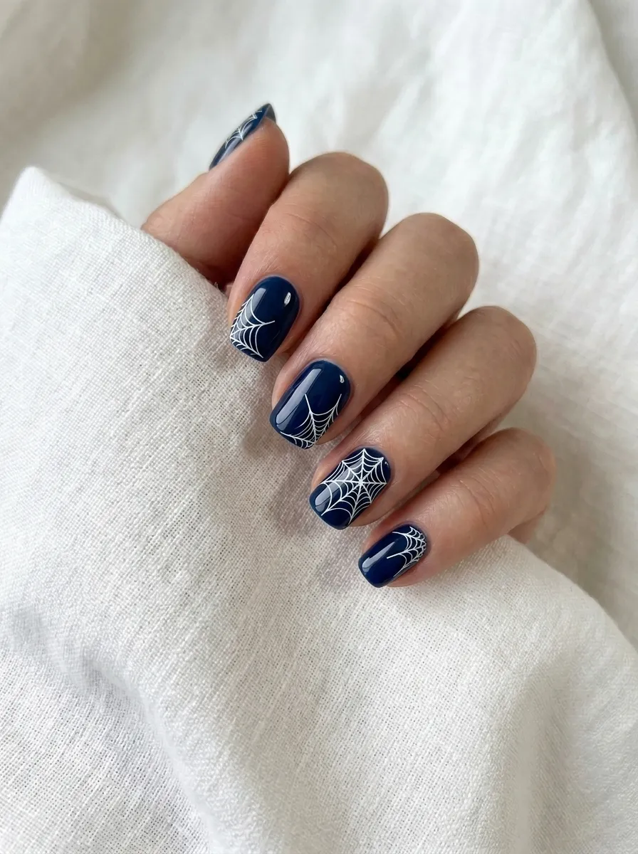 Spiderweb Nail Stamping Design