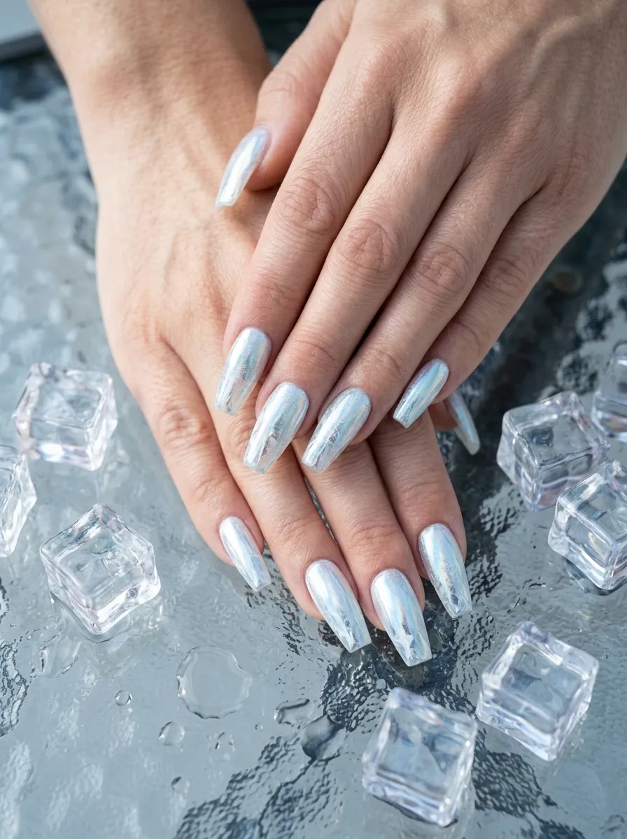 Ice Crystal Nails