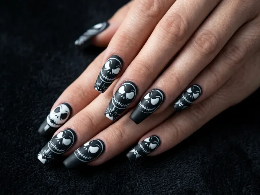 Jack Skellington Nail Ideas