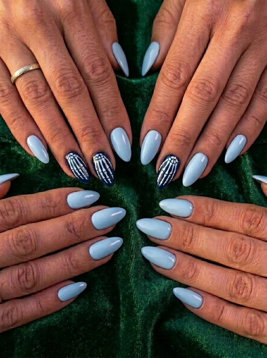 Skeleton Hand Accent Nail
