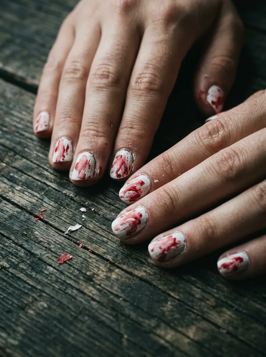 Joaquin Phoenix-Inspired Smeared Paint Look