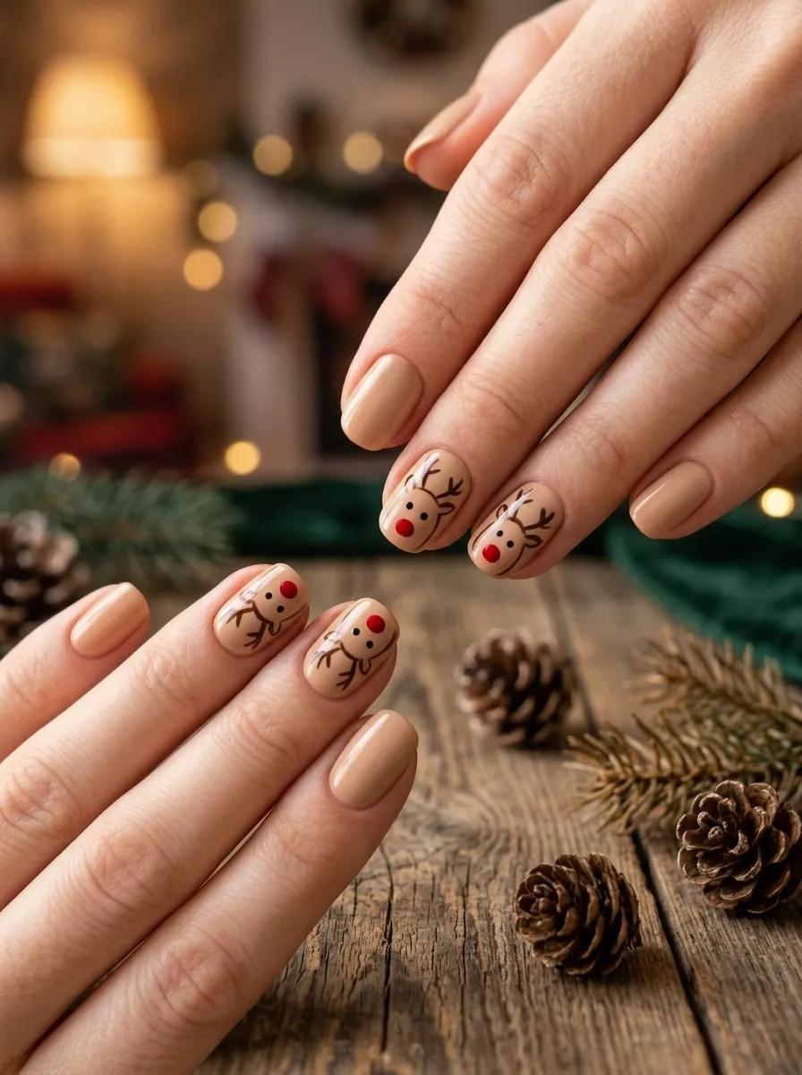 Reindeer Nail Art