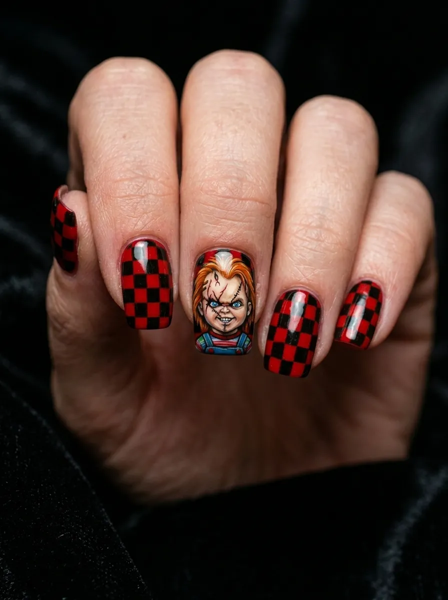Child's Play Checkerboard Nails