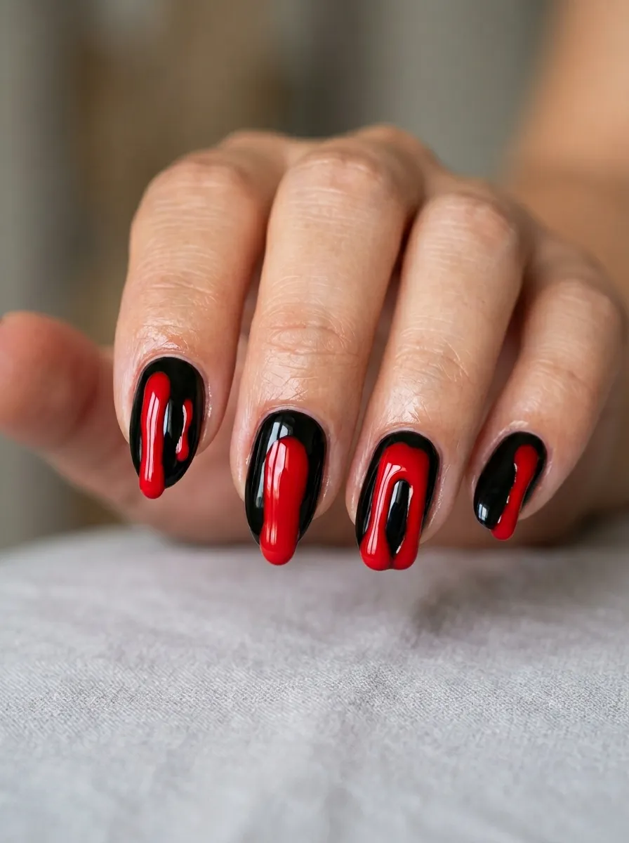Classic Black Base With Red Drips