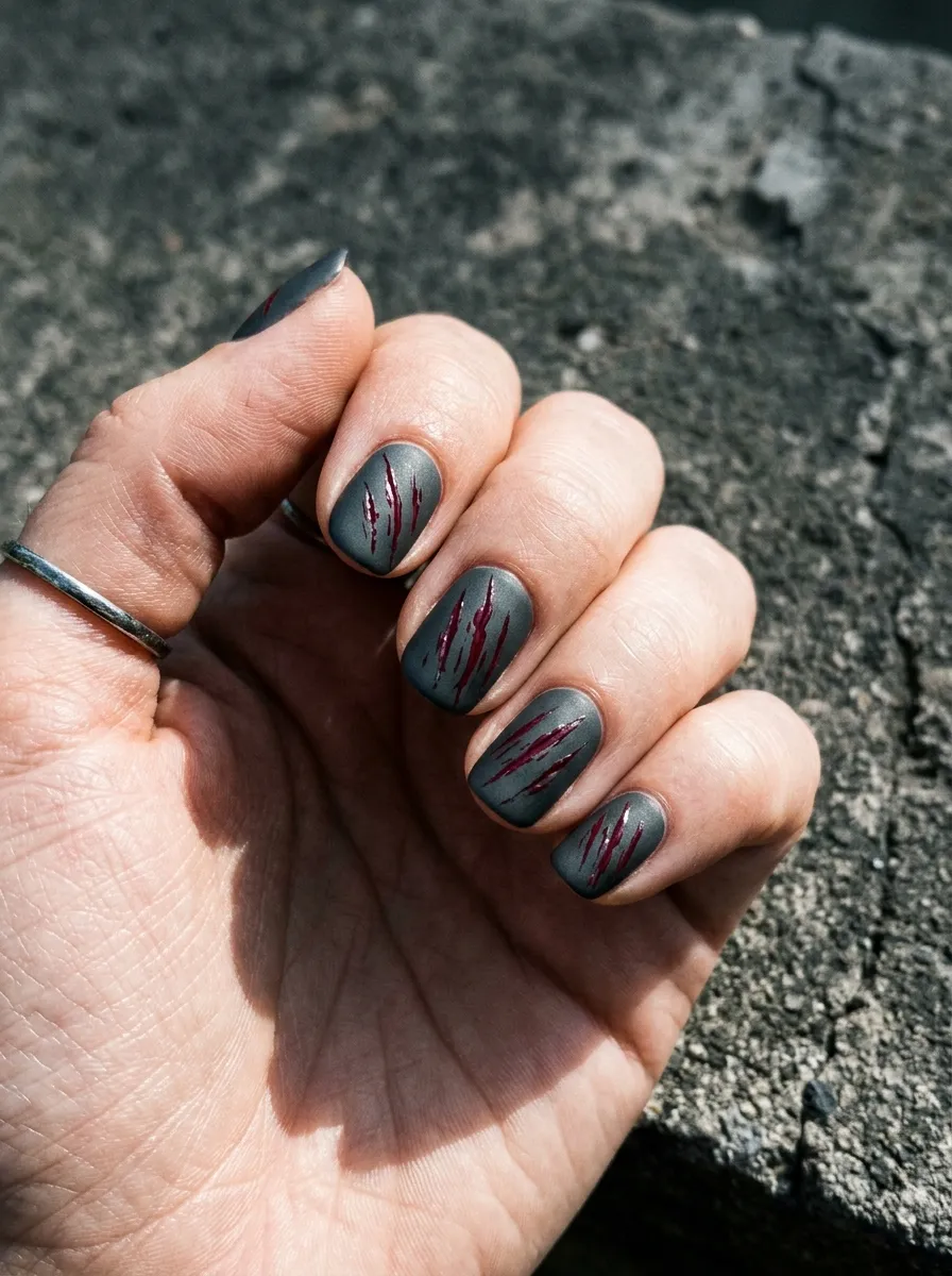 Claw Scratch Effect Nails