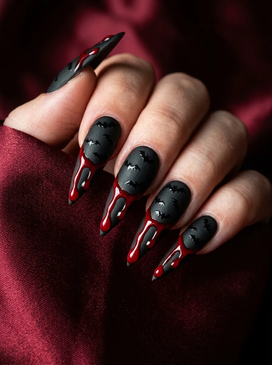 Dripping Blood Bat Nails