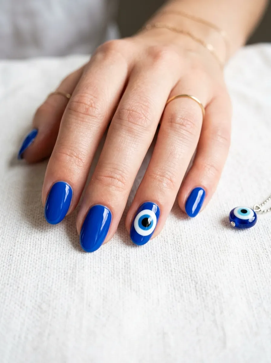 Evil Eye Nail Design