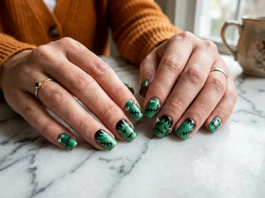 Frankenstein Nail Ideas