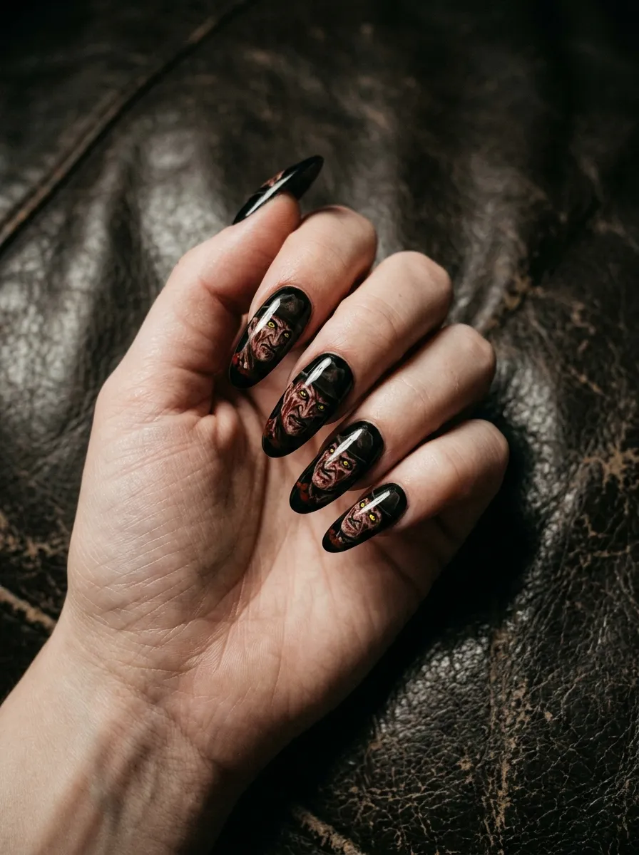 Freddy Face Mini Art Nails