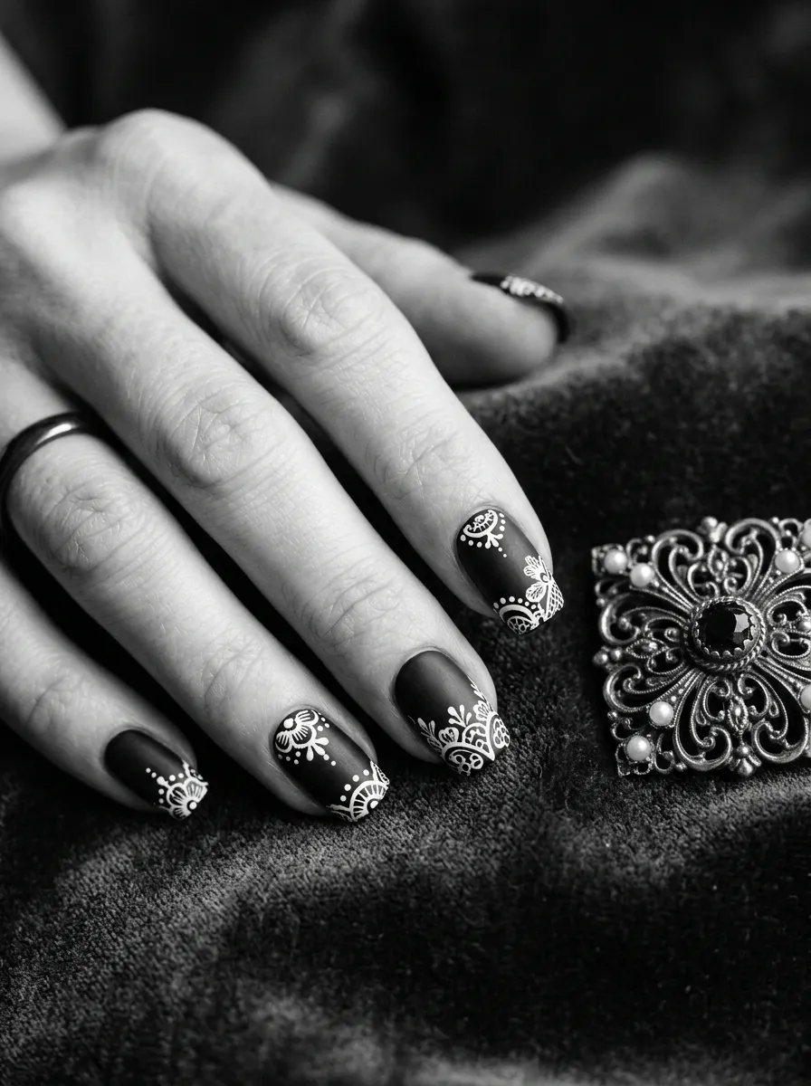 Gothic Lace Nails