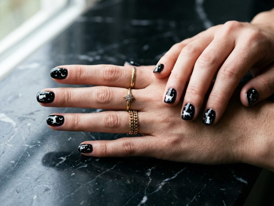 Black Cat Nail Ideas
