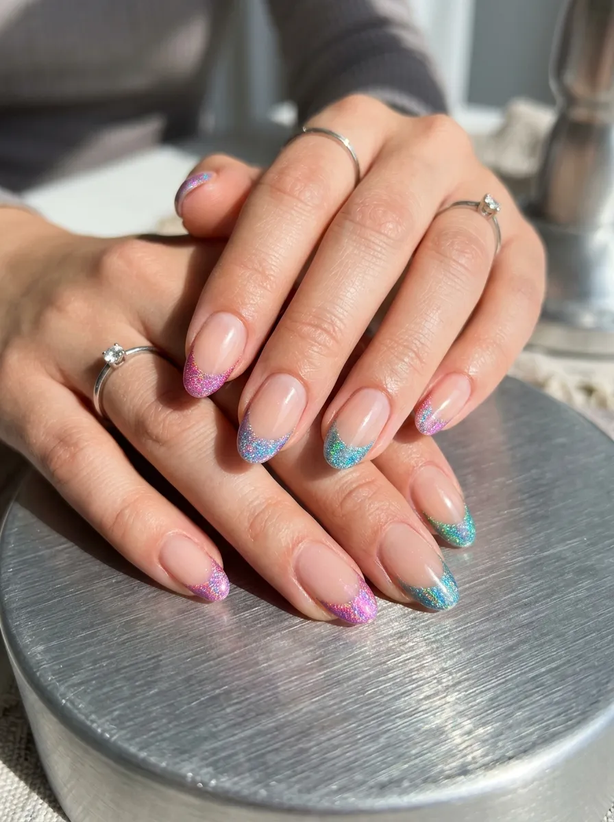 Holographic Glitter Tips