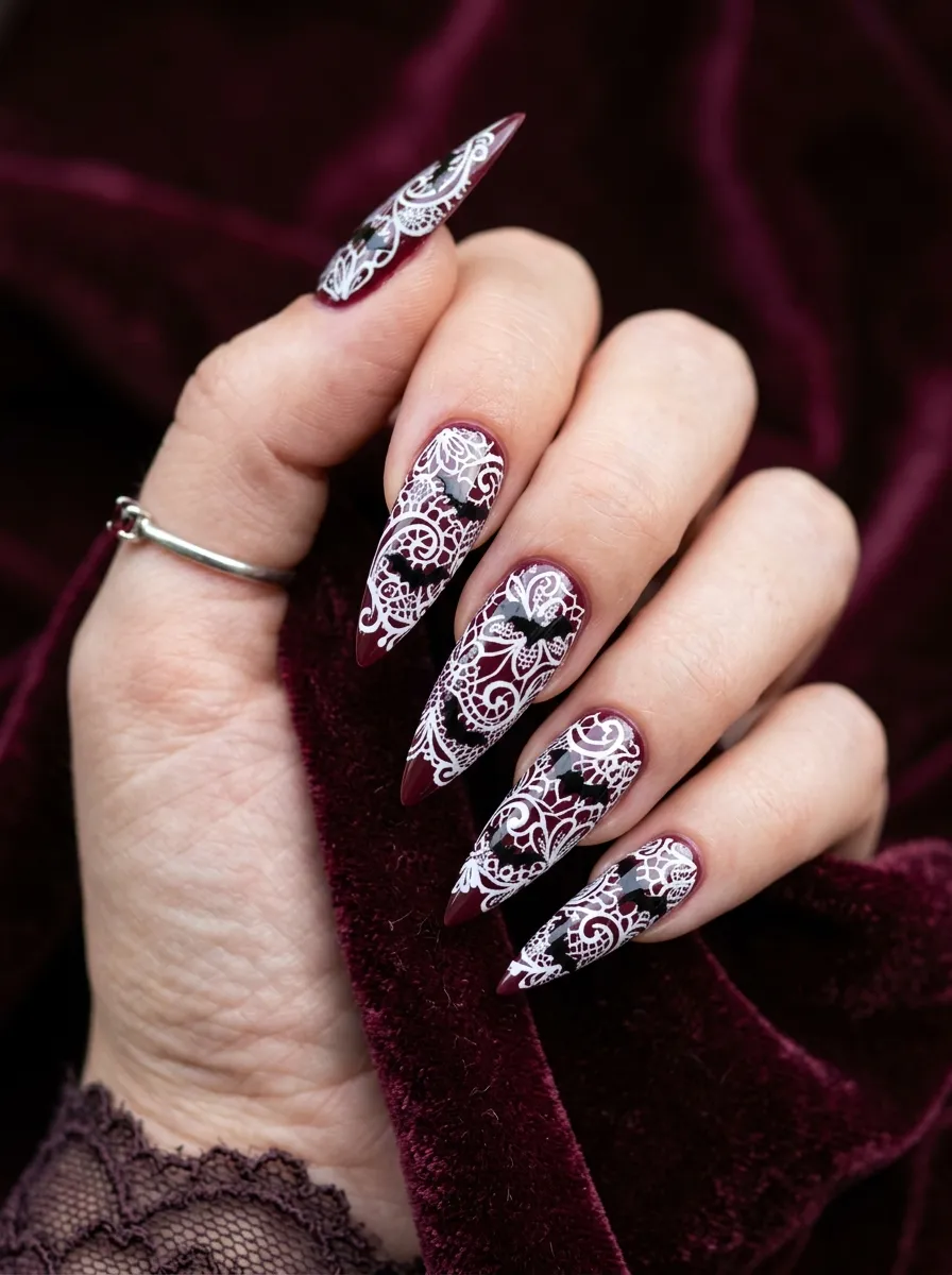 Lace and Bat Nails