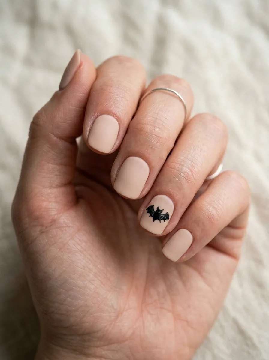 Minimalist Single Bat Accent Nail