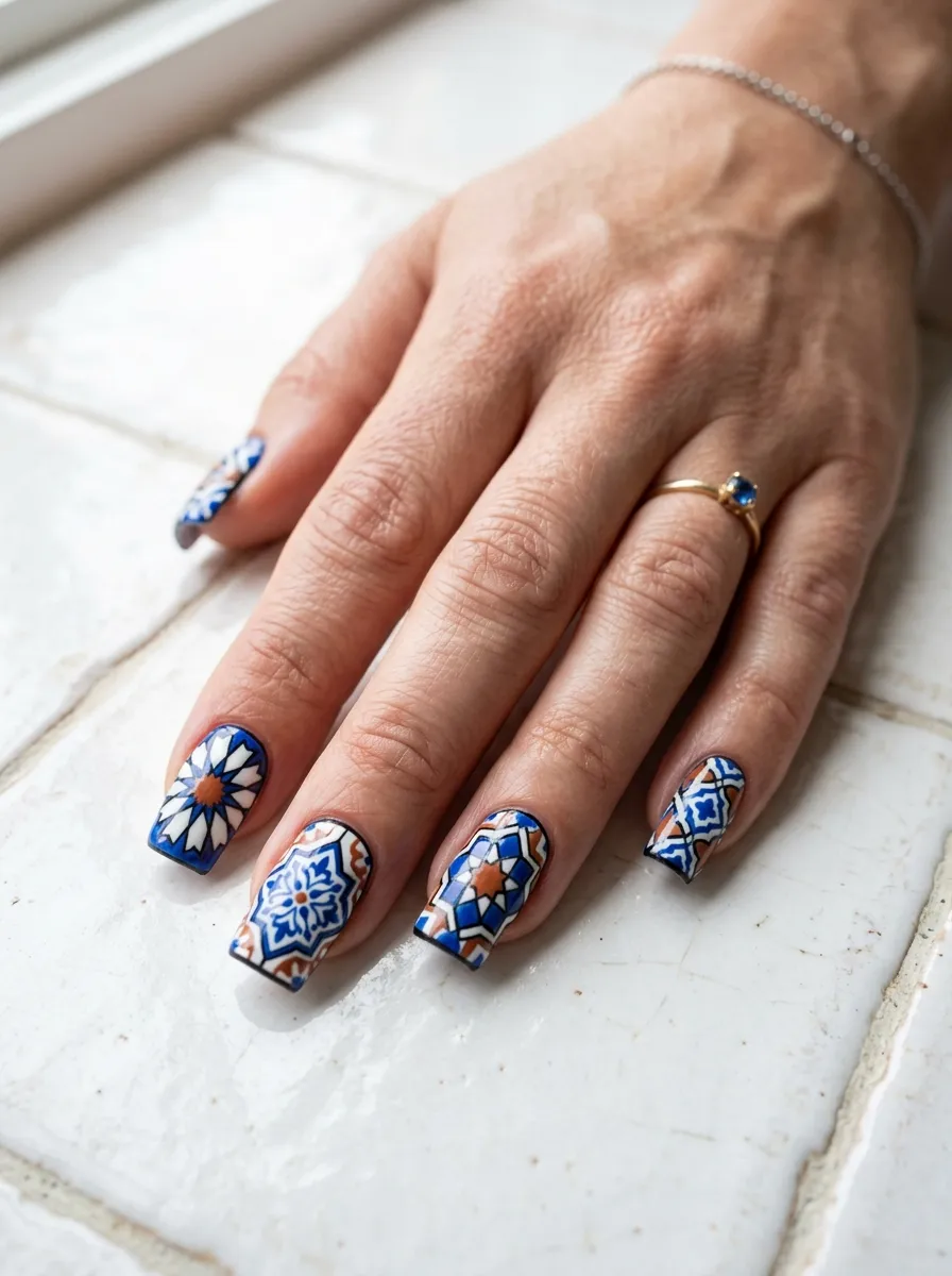 Mosaic Tile Nails