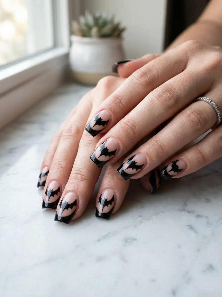 Negative Space Bat Nails