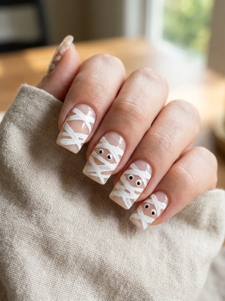 Negative Space Mummy Nails