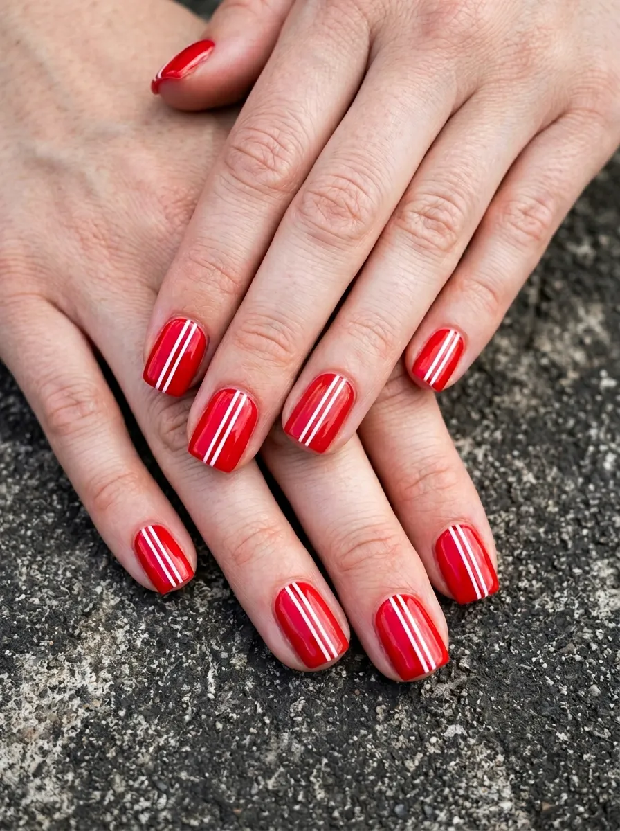 Racing Stripe Nails