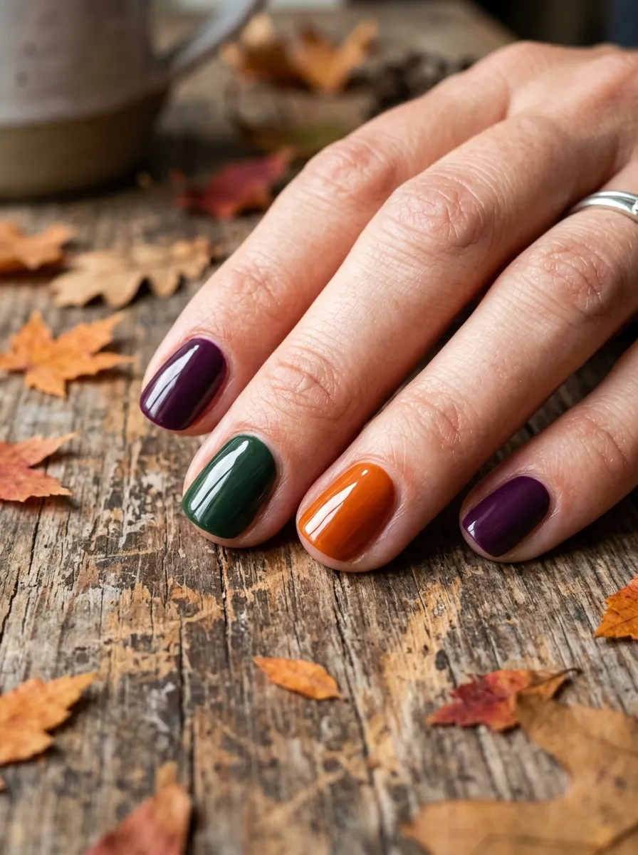 Sanderson Sisters Color Palette Nails
